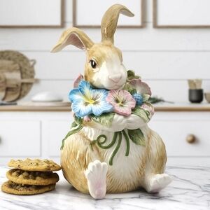 Fitz & Floyd Toulouse Rabbit Cookie Jar
